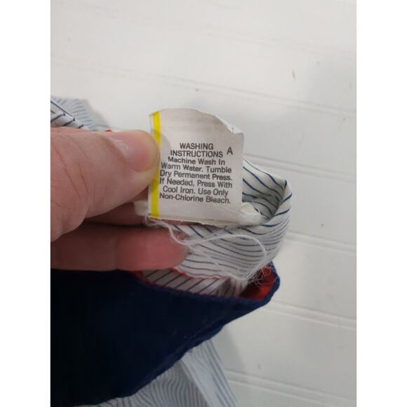 Baby Togs Vintage 80's Tulip Corduroy Pinafore Striped Dress 2 Piece 2T - Picture 5 of 11